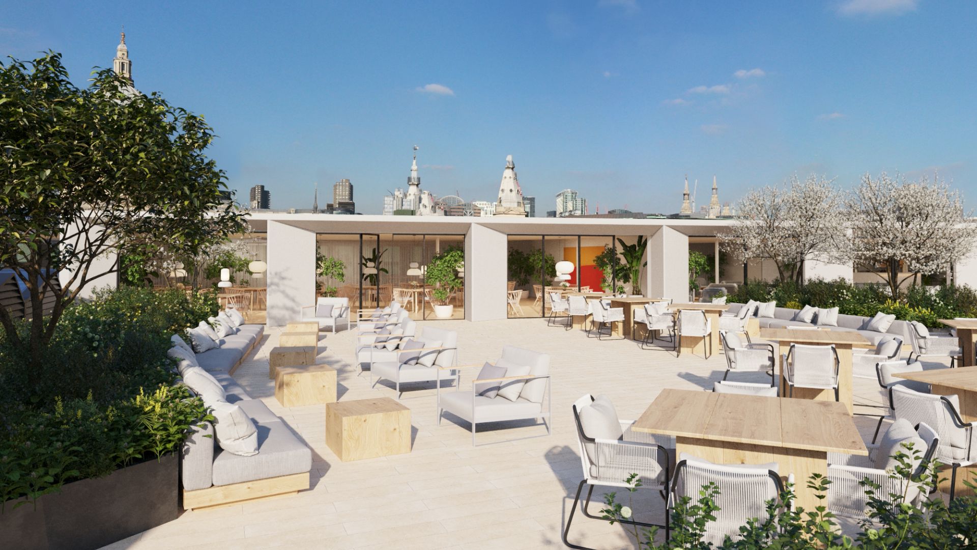 An indicative view of the roof terrace