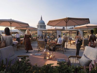 An indicative view of the roof terrace restaurant